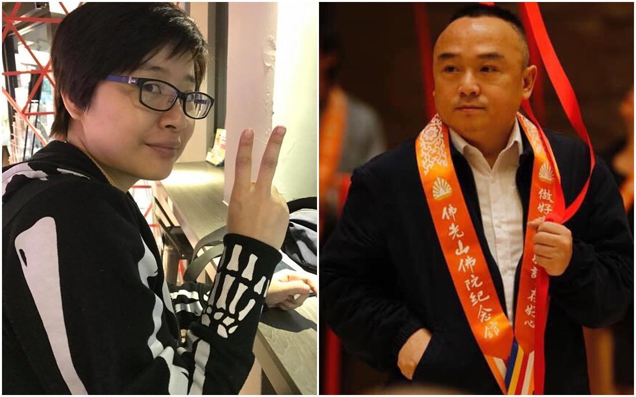 潘恒旭(右)與楊蕙如(左)過去關係相當緊密,甚至還以「師徒」相稱,潘更曾在臉書po文留言親密稱呼楊為「楊貴妃」。(翻攝自潘恒旭臉書)