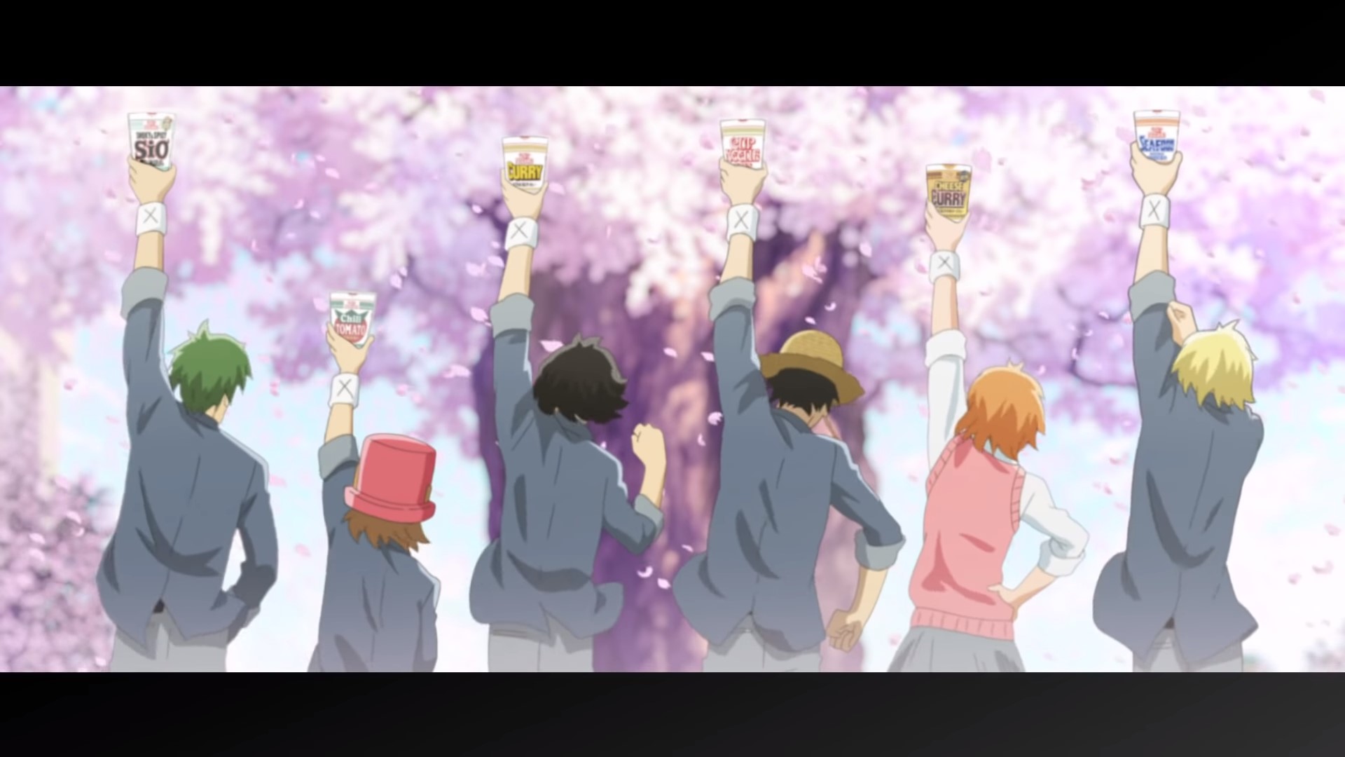 日清「HUNGRY DAYS」系列廣告「薇薇篇」，這個畫面讓許多《航海王》迷非常熟悉。（翻攝自日清食品グループ公式チャンネル）