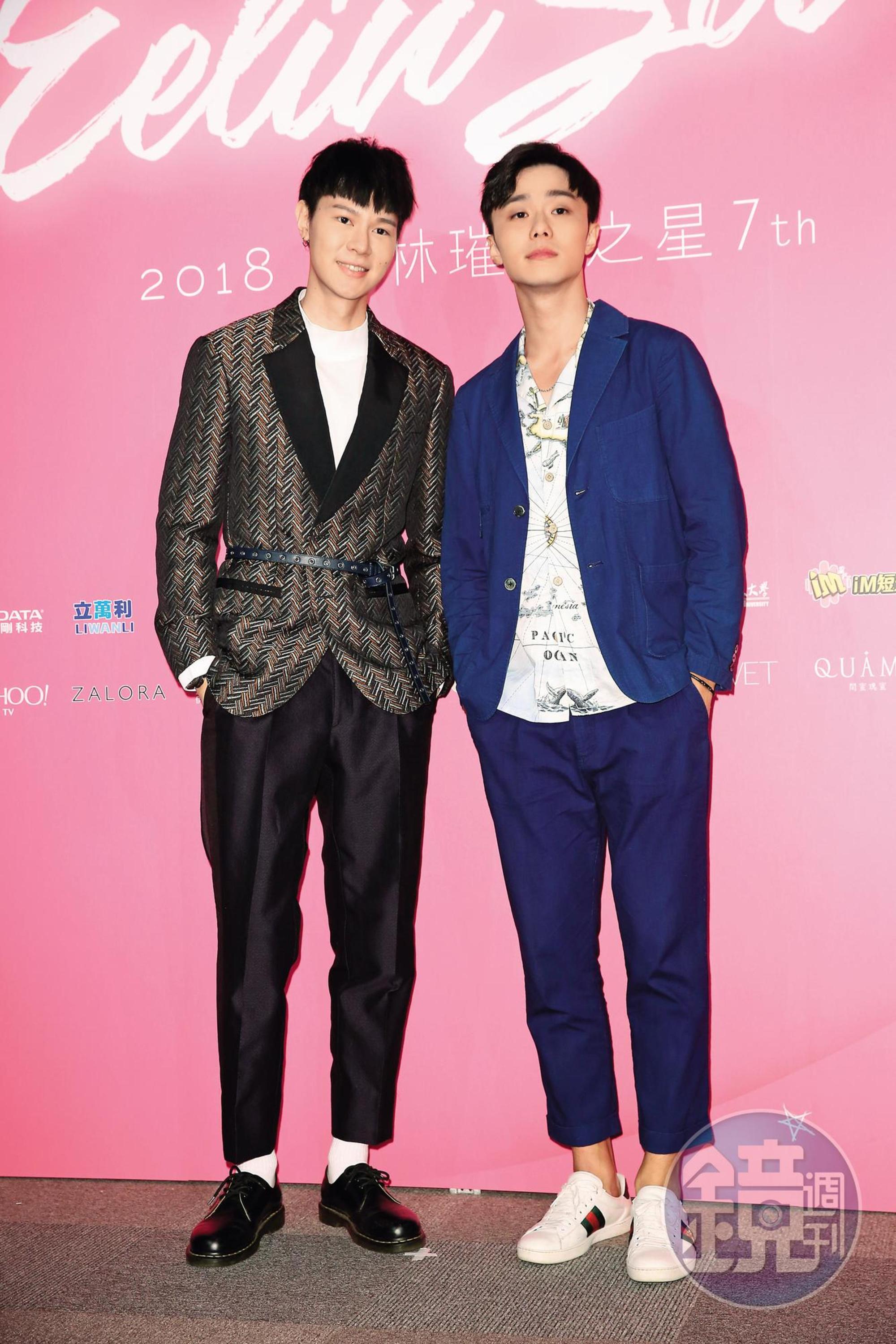 施柏宇（右）的媽媽幫他報名參加伊林璀璨之星，開啟了演藝大門。