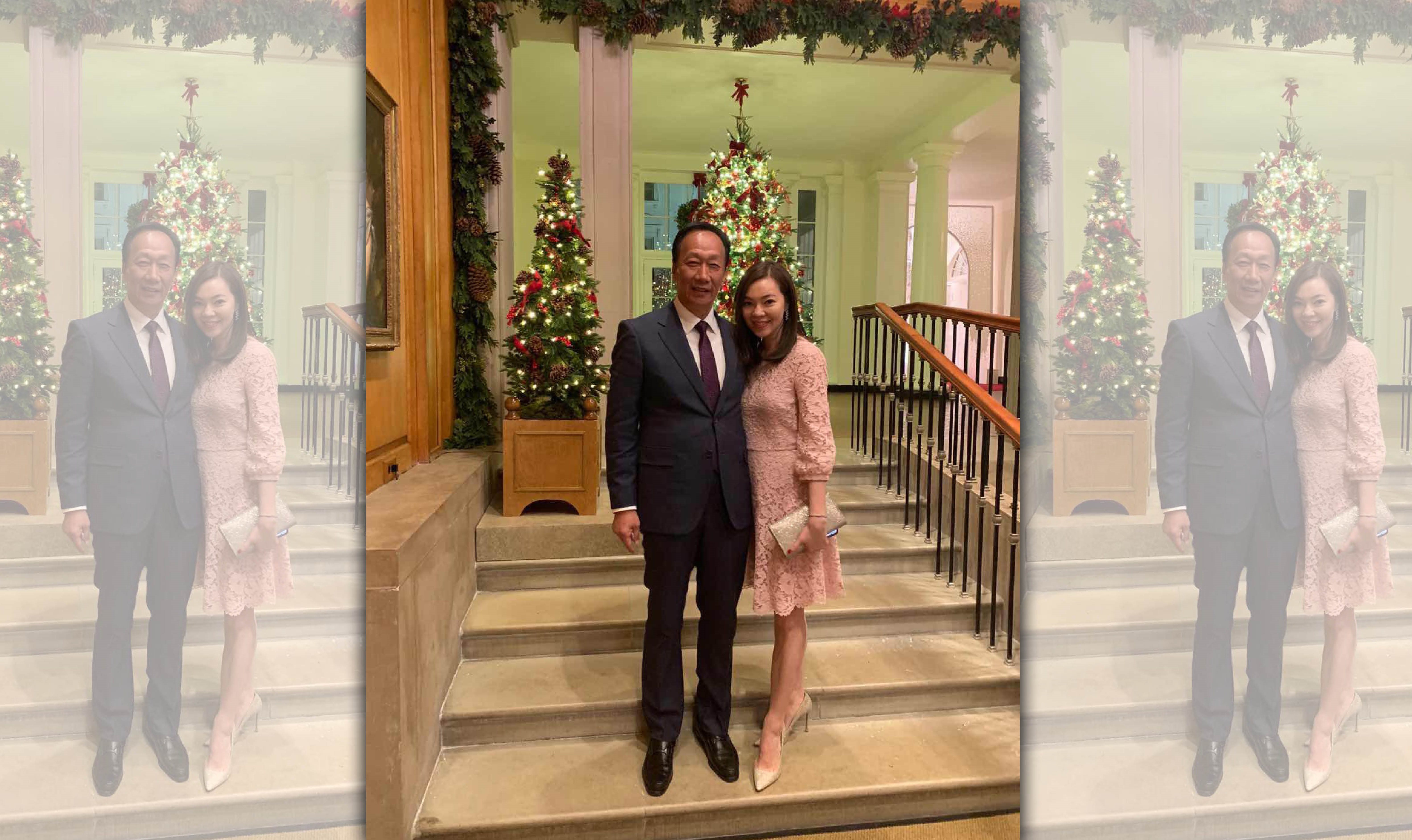 鴻海創辦人郭台銘偕愛妻曾馨瑩再入白宮。（翻攝自郭台銘臉書）