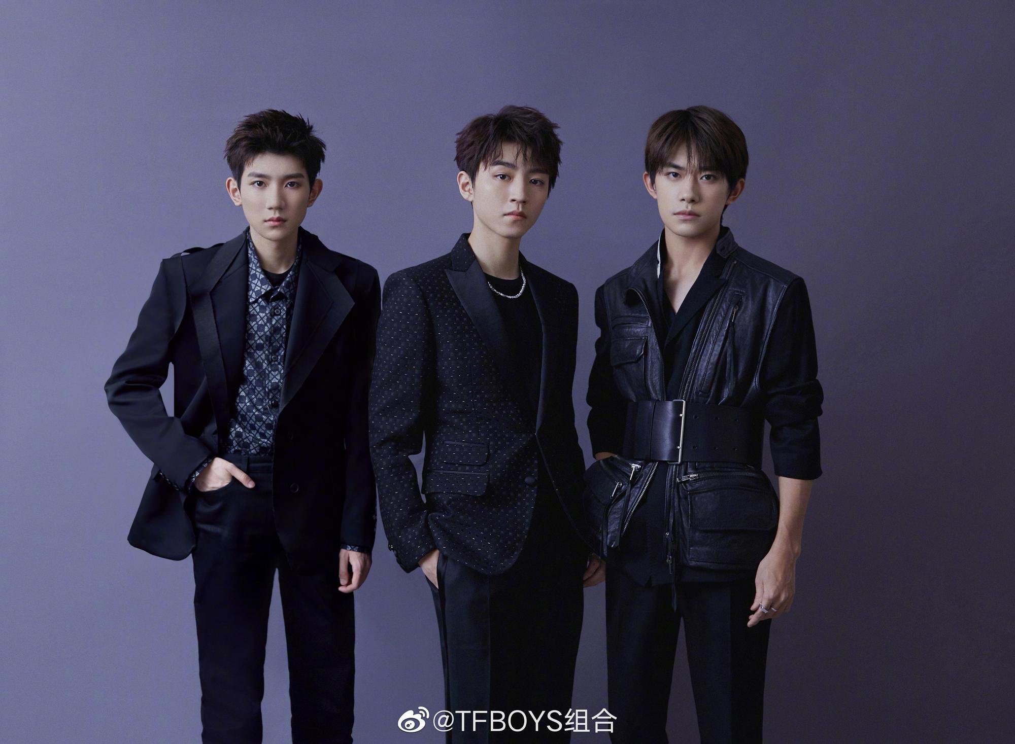男團TFBOYS出席《騰訊音樂娛樂盛典》活動。（翻攝自《騰訊音樂娛樂盛典》微博）