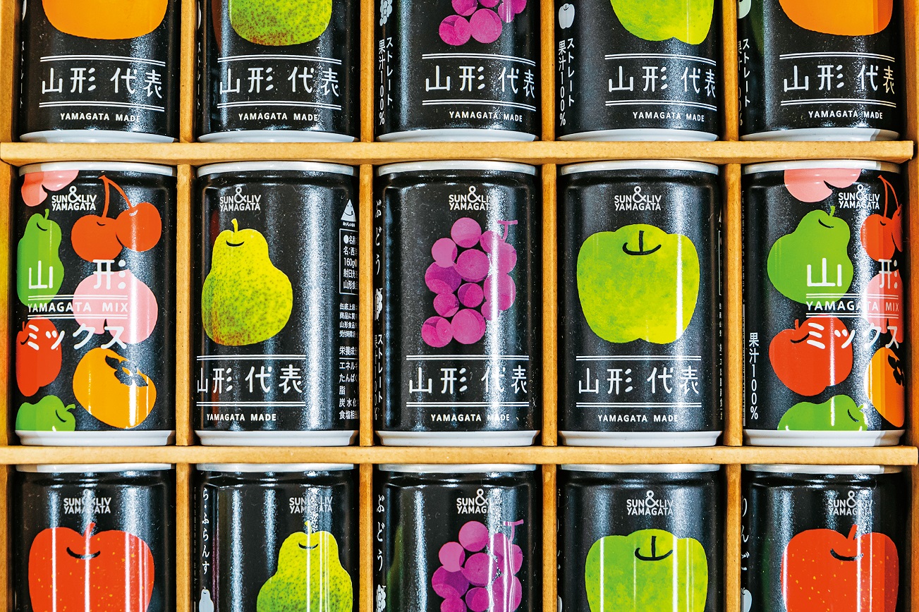 用山形水果做成的迷你果汁罐。（154日圓／罐，約NT$44）