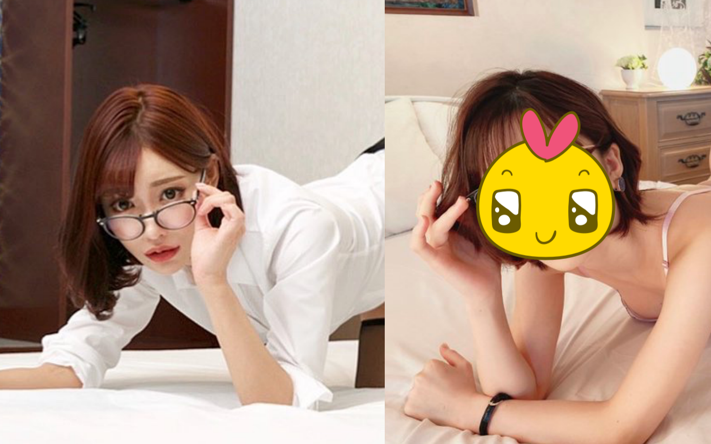 明日花綺羅昨天cosplay成「Kirara老師」，竟與後起之秀深田詠美成了姐妹臉。（合成自明日花綺羅與深田詠美推特）