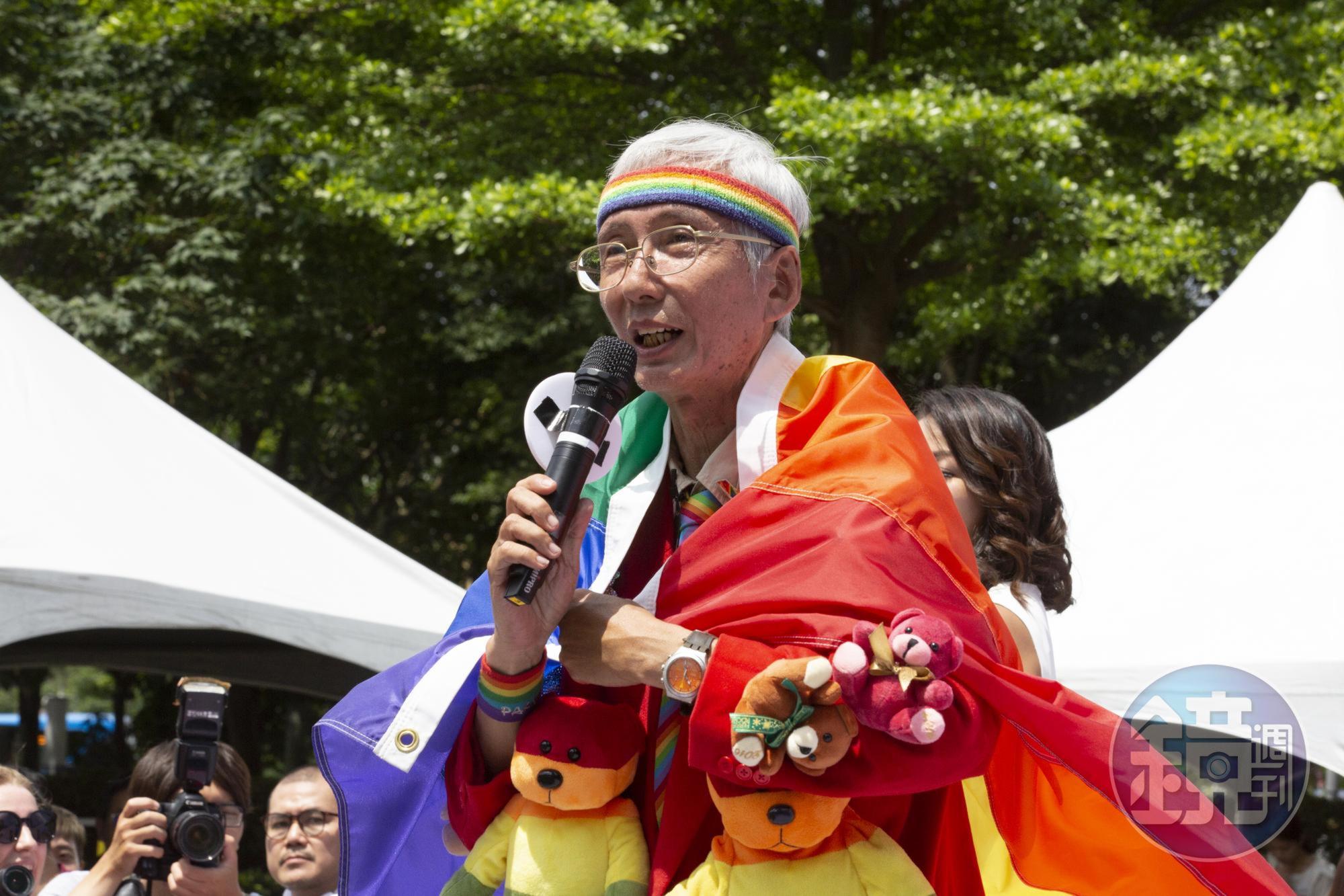 同婚運動先驅祁家威被指政治立場傾向國民黨,昨他開直播回應此事。圖為資料照。