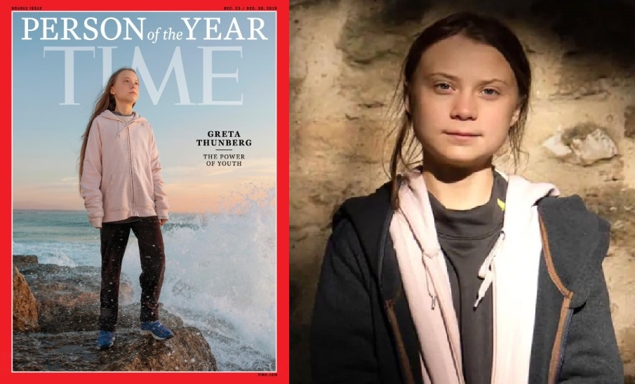  16歲的瑞典少女桑柏格成為時代雜誌2019風雲人物。（翻攝自Greta Thunberg臉書）