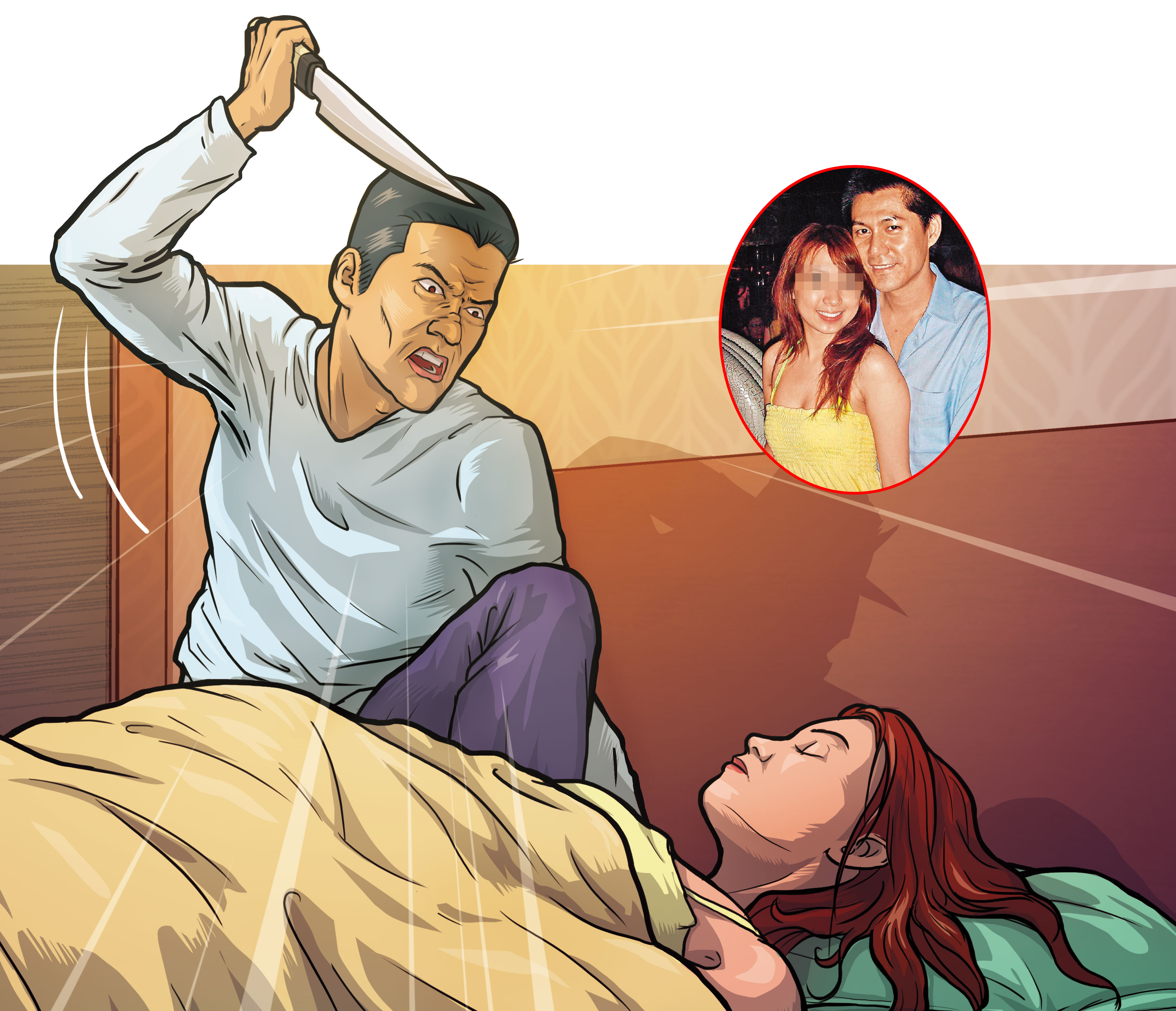 馬姓留美碩士不滿小女友提分手，竟持尖刀將她割喉殺害、殘暴毀容。（圖為示意畫面）