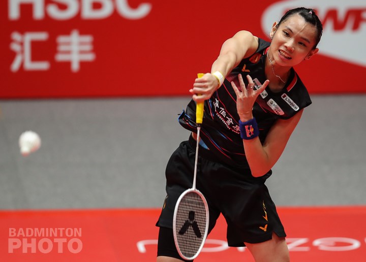 戴資穎今天在年終賽女單冠軍戰對決陳雨菲。（翻攝自戴資穎粉絲專頁、BADINTON PHOTO）