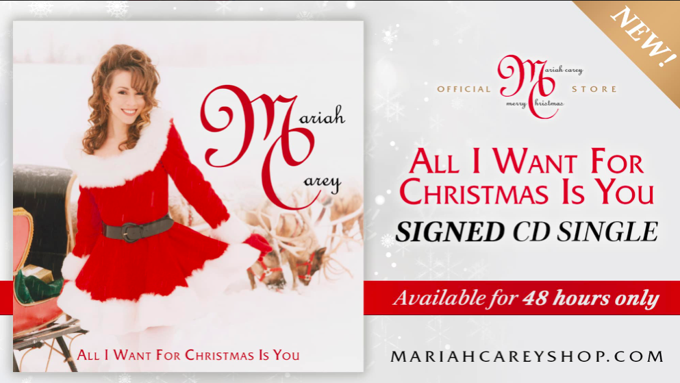 為了打歌宣傳，瑪麗亞凱莉還推出25週年限量簽名版單曲，恰好讓大家回味25年前她是長這樣的。（翻攝Mariah Carey官方臉書）