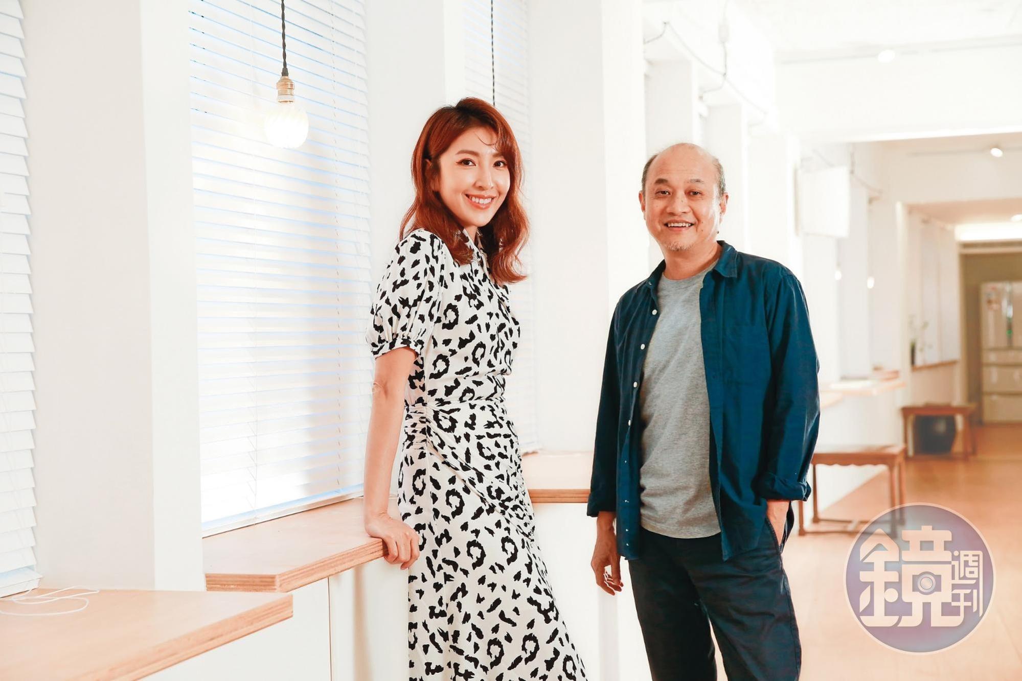 鄭文堂（右）首次與楊謹華（左）合作，一見面就確認她是飾演報社政治組主任的不二人選。