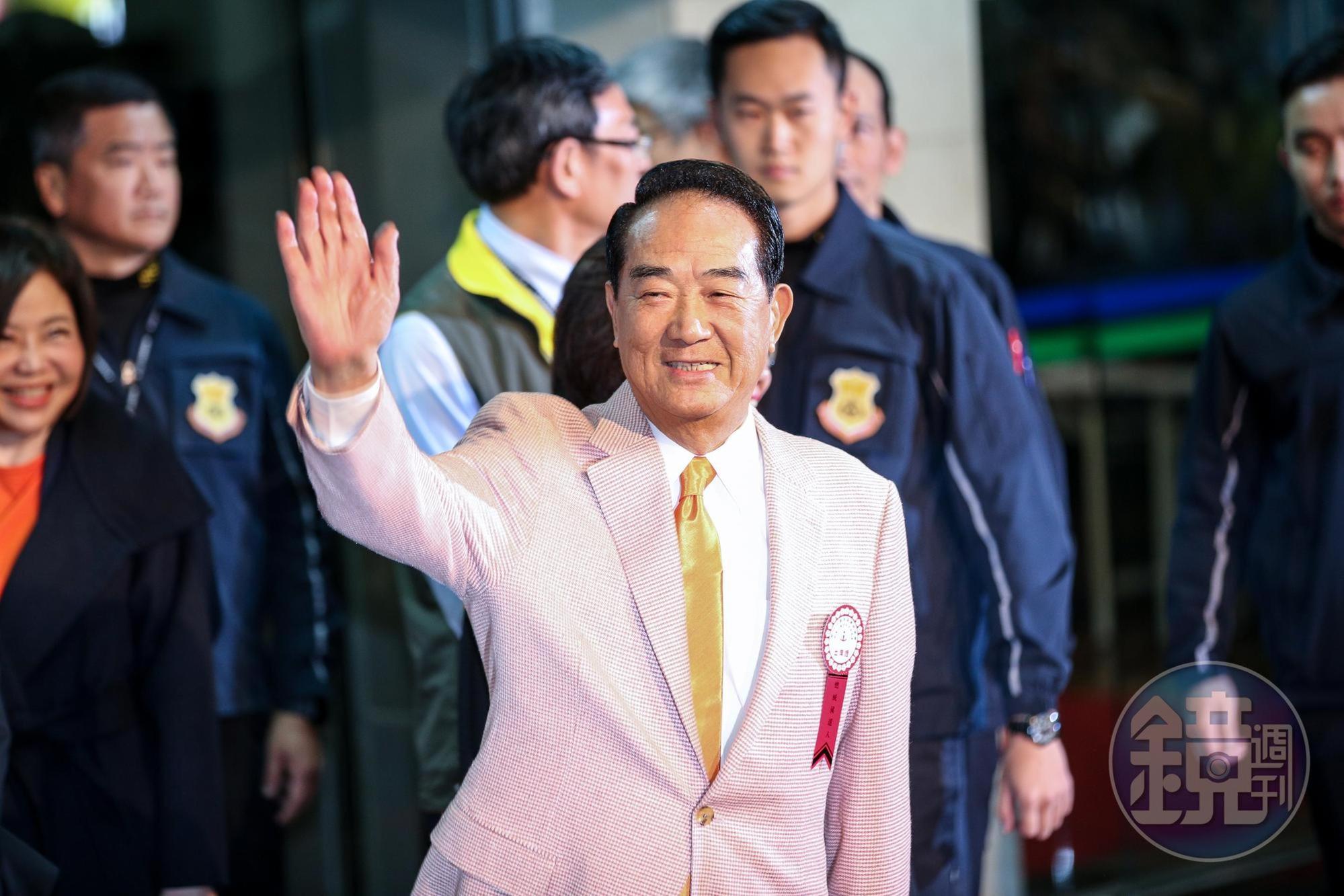 宋楚瑜在首場政見發表會上宣示，他當選要做5件事。