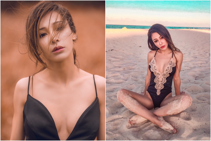 擁有亮麗外型的金妮,因酷似性感歌手溫嵐,而迅速暴紅,因為擔任直播主的關係,中文也變得更為流利。(Uplive提供)