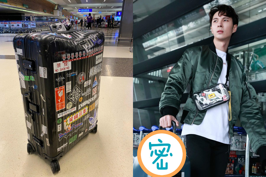 陳勢安6萬塊的行李箱（左圖）被摔壞，航空公司還表明不賠錢讓他氣壞，後來他收到其他行李箱品牌提供新的行李箱，只不過造型卻讓他哭笑不得，直呼：「傷口撒鹽？」（翻攝自陳勢安臉書）
