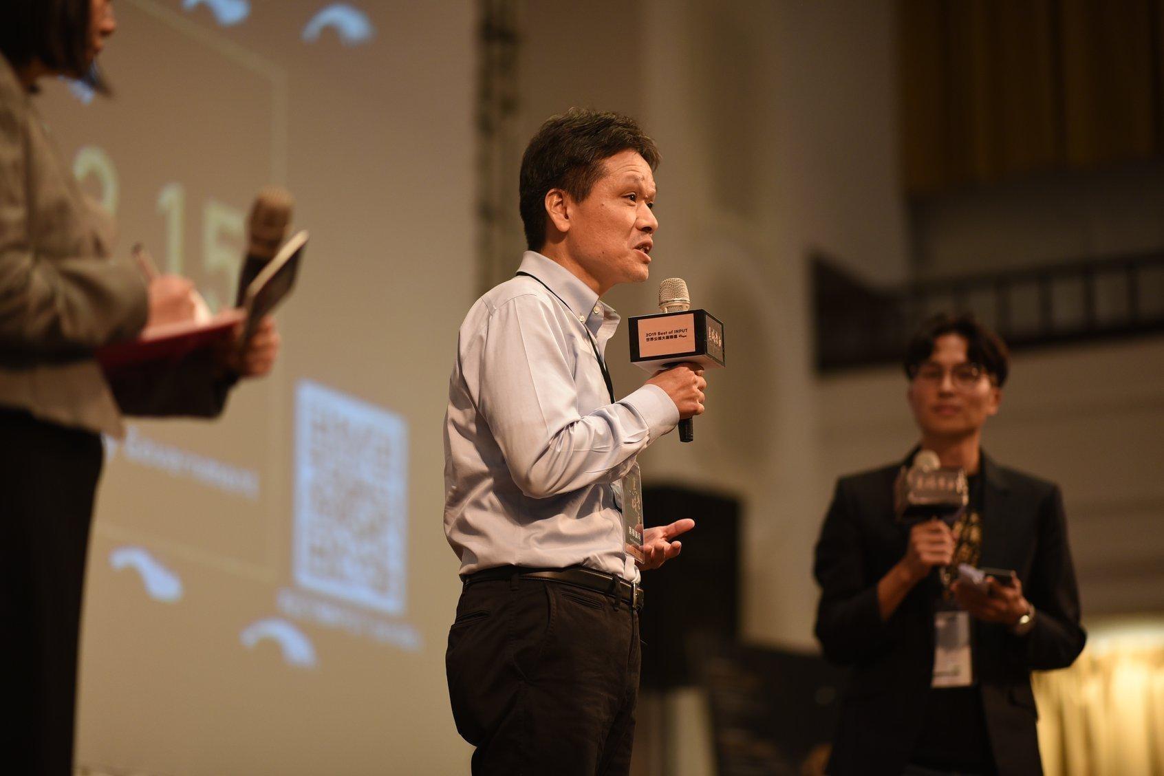 黑柳誠司來台出席「世界公視大展精選」活動，與觀眾分享拍片經過。（公視大展提供）