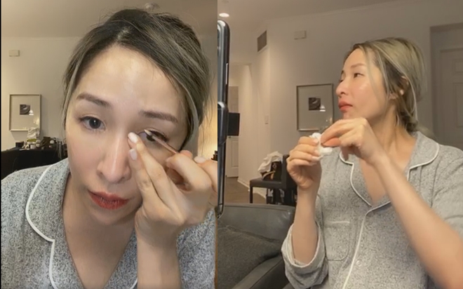 蕭亞軒難得素顏開直播和粉絲聊天，再度引爆話題。（翻攝自蕭亞軒IG）