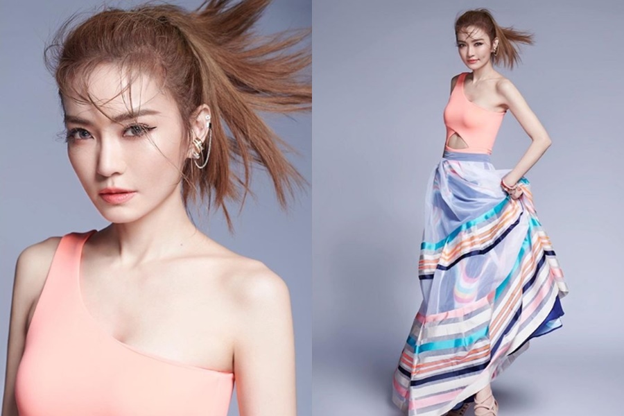 謝金燕難得秀出美胸，獲得網友大讚。（翻攝自謝金燕IG）