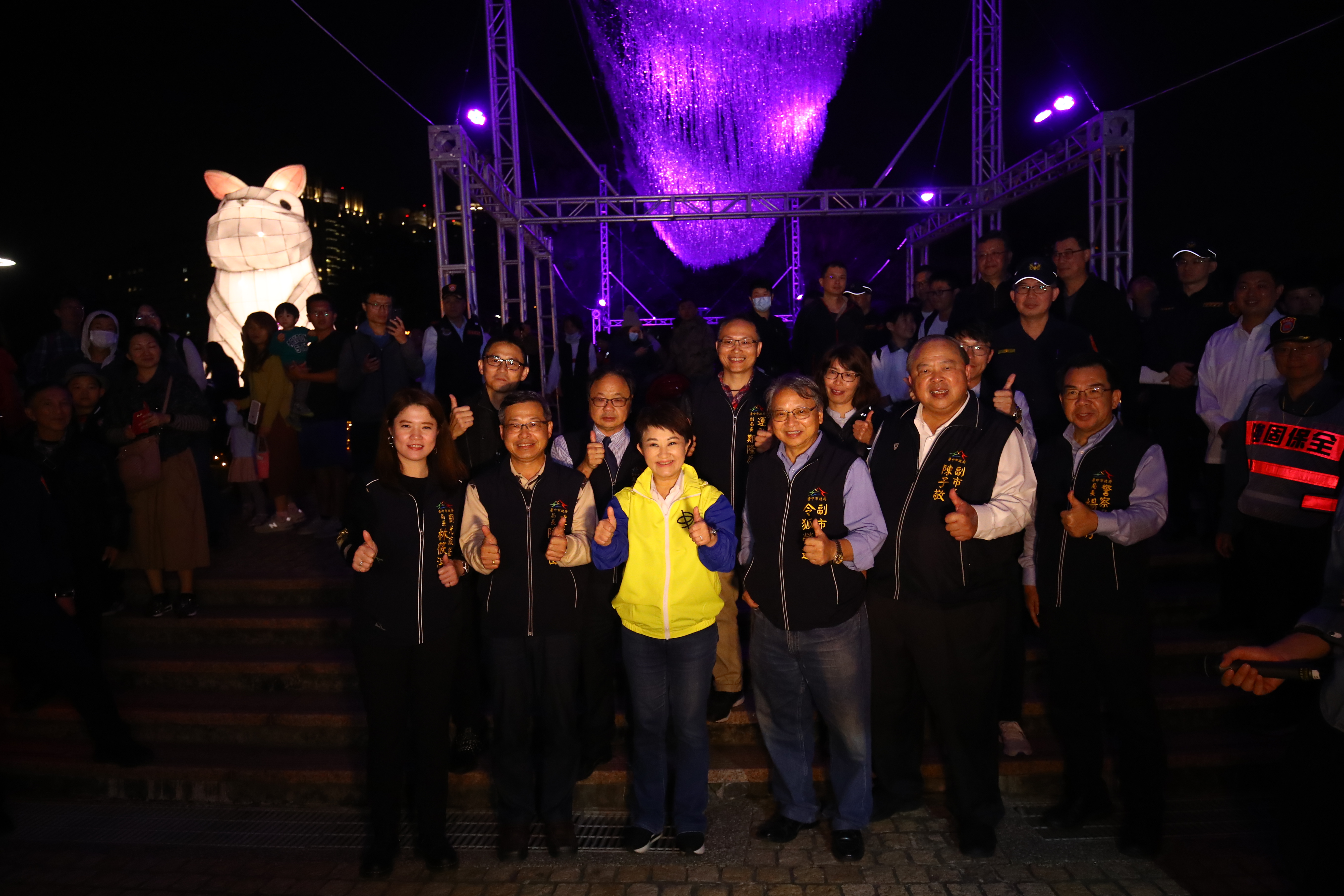 2020台灣燈會21日在台中盛大開幕，台中市長盧秀燕出席點燈儀式。（台中市政府新聞局提供）
