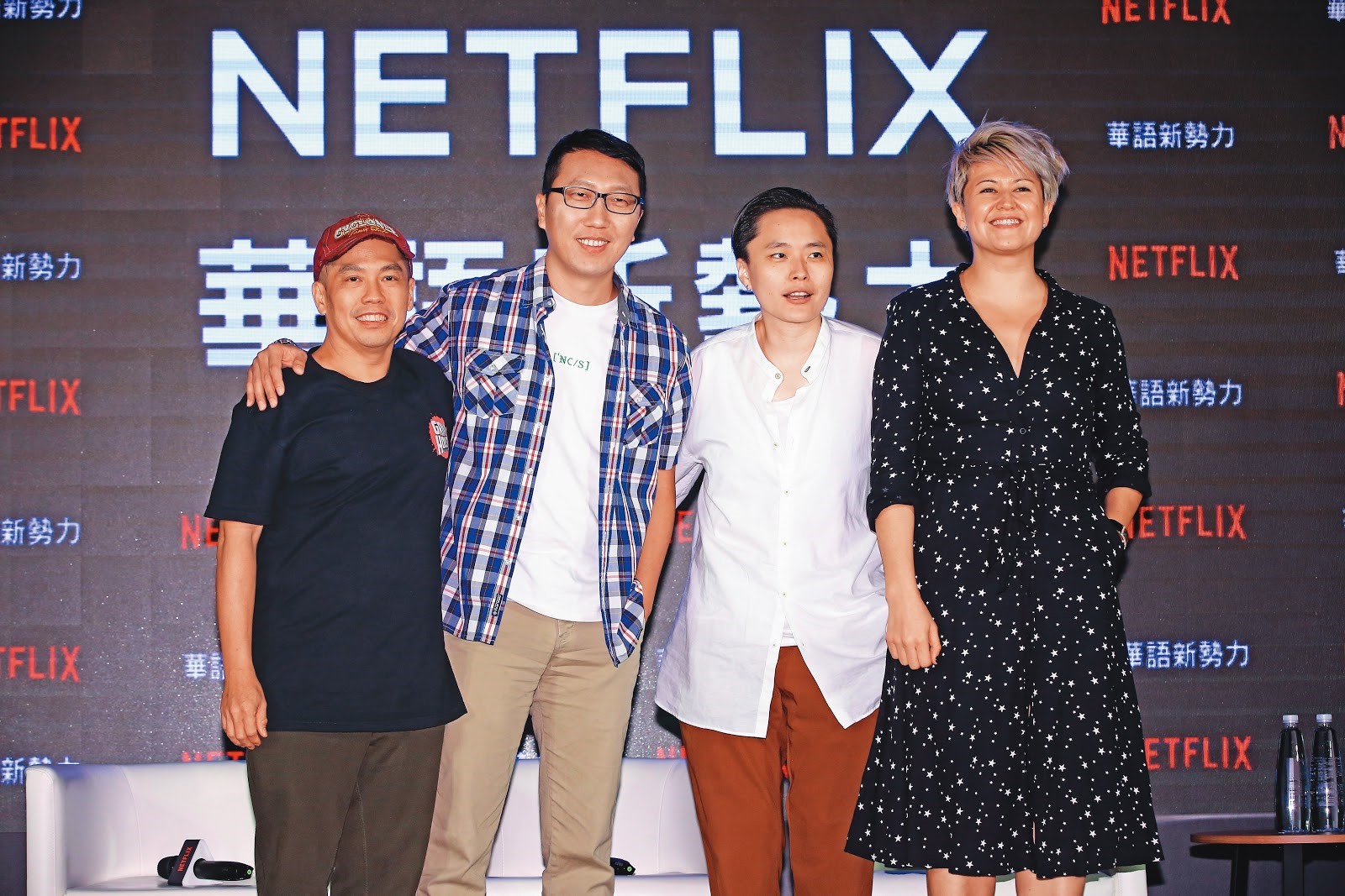 Netflix前國際原創總監Erika North（右起），攜手陳映蓉、吳子雲、何宇恆導演打造3部華語原創劇集。