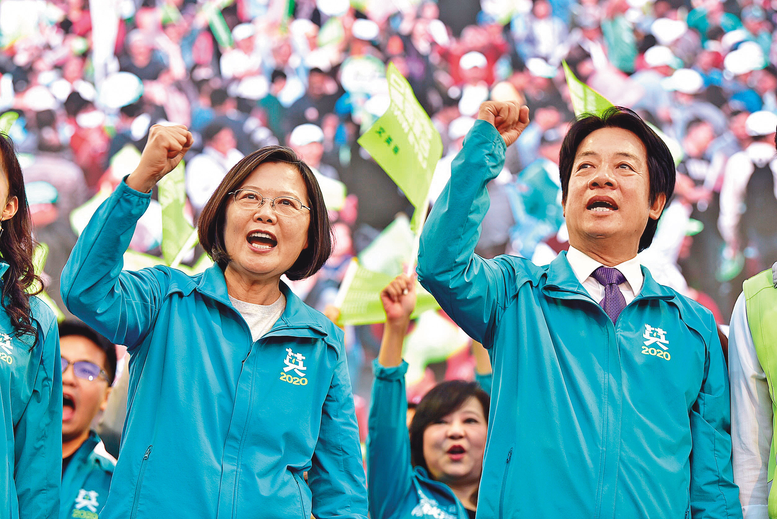 總統蔡英文與前行政院長賴清德組成「英德配」，被視為民進黨最強組合。（蔡英文競選總部提供）