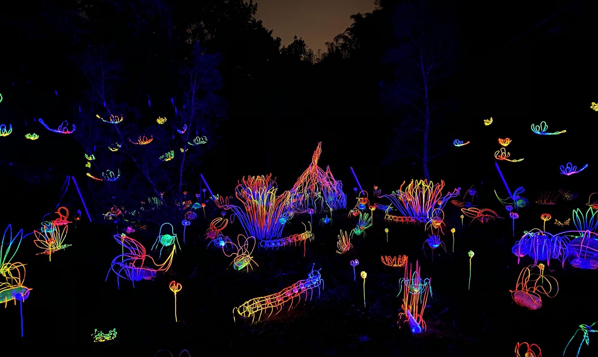 充滿奇幻童話的「2019龍崎光節－空山祭」。 （台南觀旅局提供）