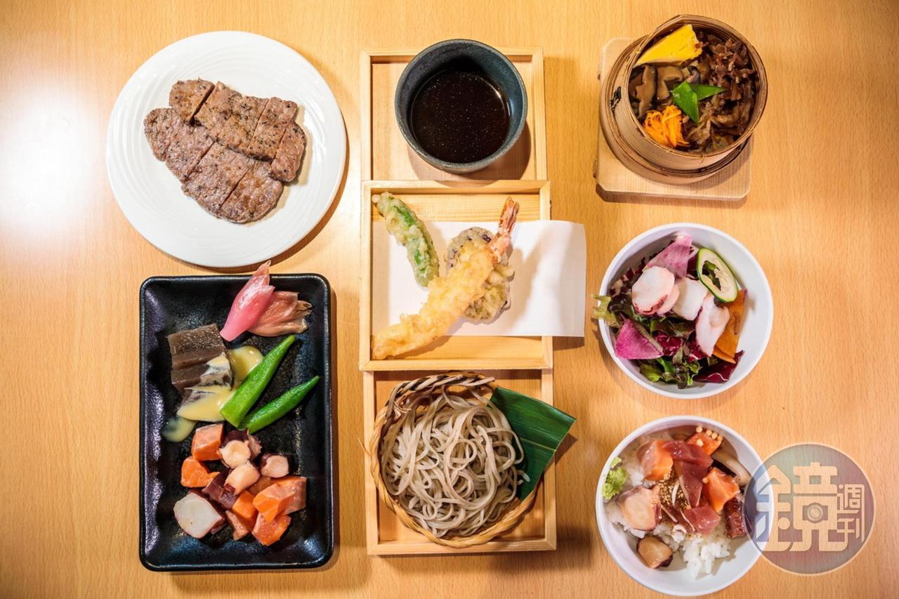 餐廳以自助式為主，提供蕎麥麵、喜多方拉麵及輪箱飯，都是在地特色美食。
