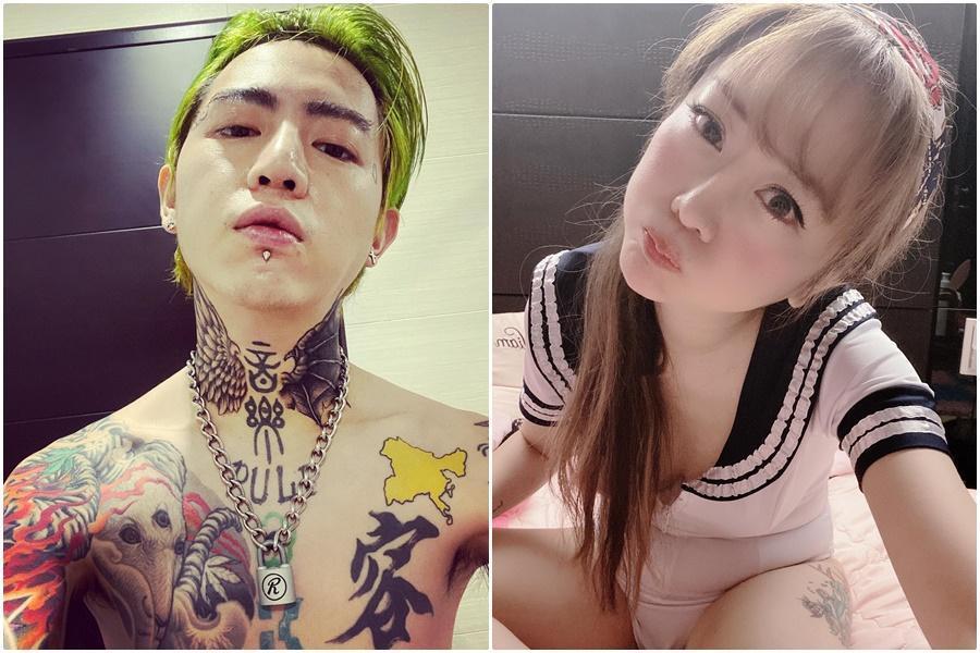 謝和弦私訊女網紅T妹表示「好騷好可愛」,她對此正面回應,還發文力挺謝和弦。(翻攝謝和弦、T妹臉書)