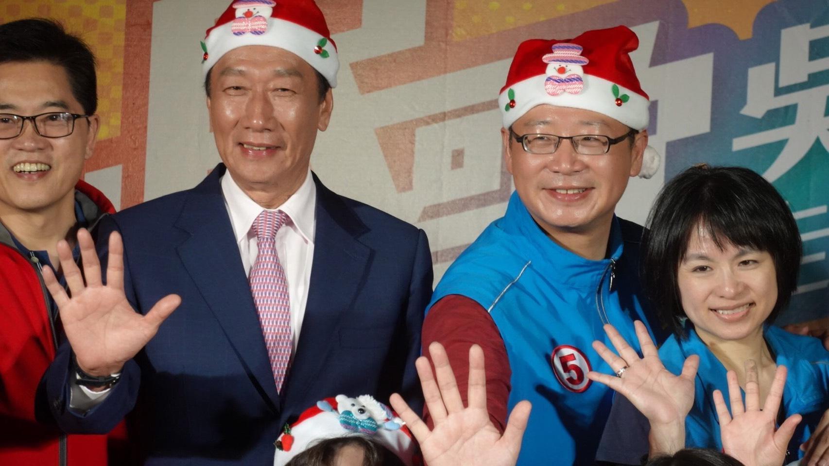 郭台銘退出2020大選後,首次替藍營立委站台替藍營立委站台。(吳志揚辦公室提供)