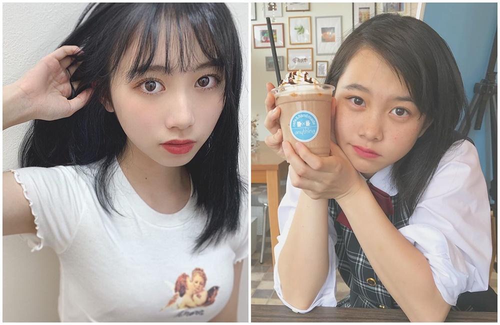 新田步凪(右)成為2019日本最可愛女高中生,岡本結芽乃(左)則是第二名。(翻攝自新田步凪、岡本結芽乃IG)