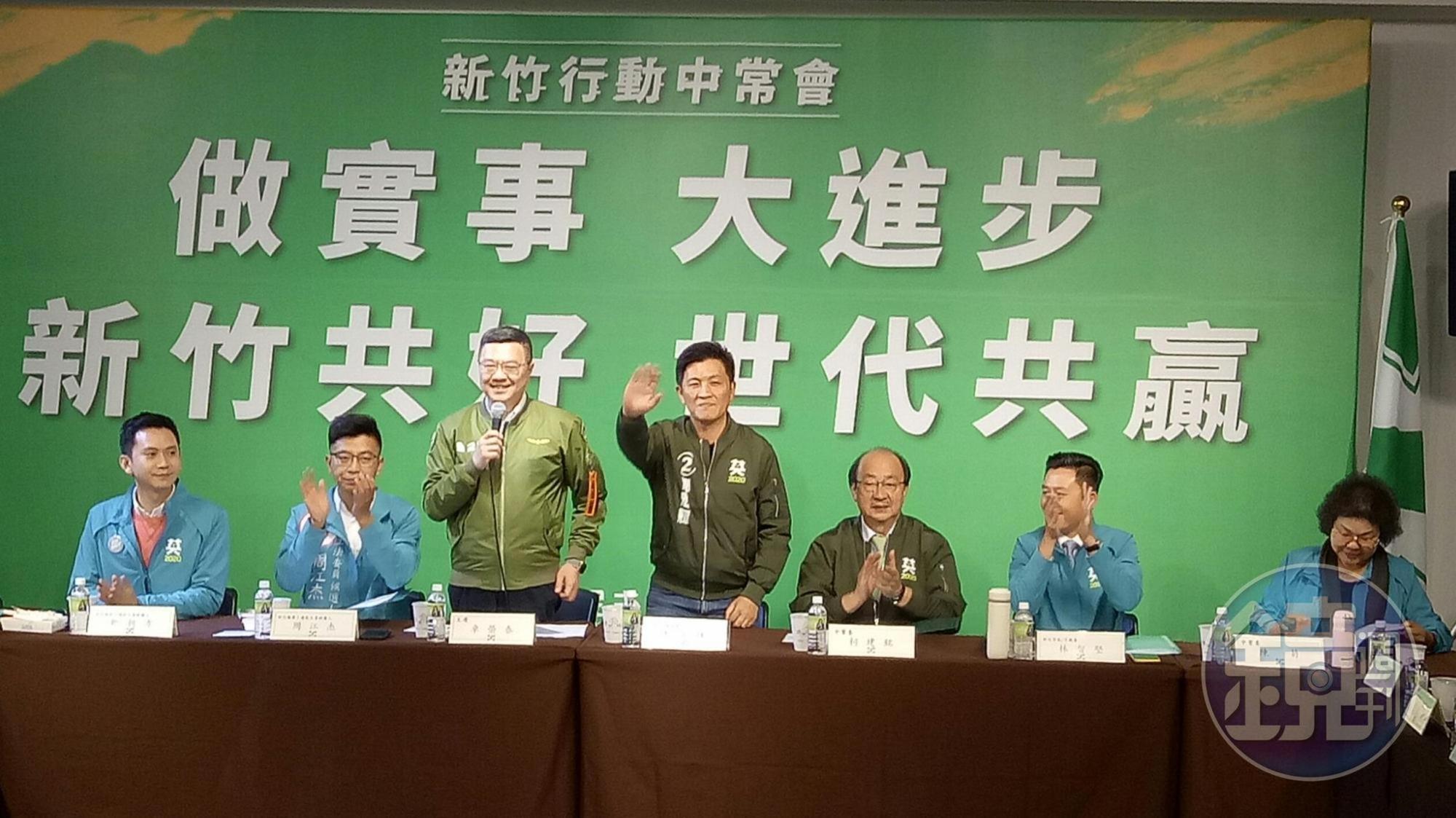 民進黨中常會今移師新竹市,為黨籍新竹縣市立委候選人造勢。