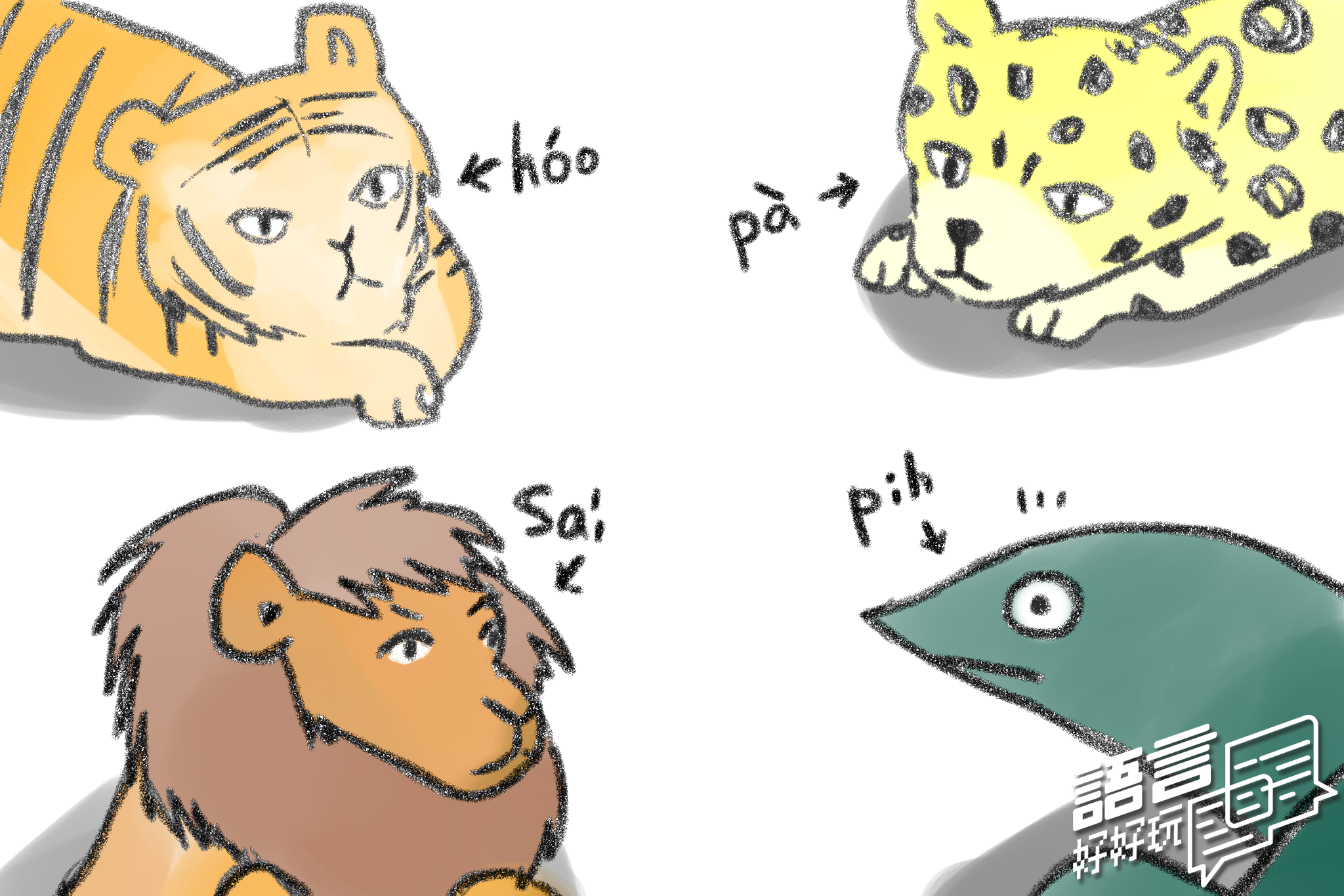 台灣閩南語的聲調系統比台灣華語還要來得複雜許多，今天就讓獅虎豹鱉來教大家如何學它的聲調系統吧！