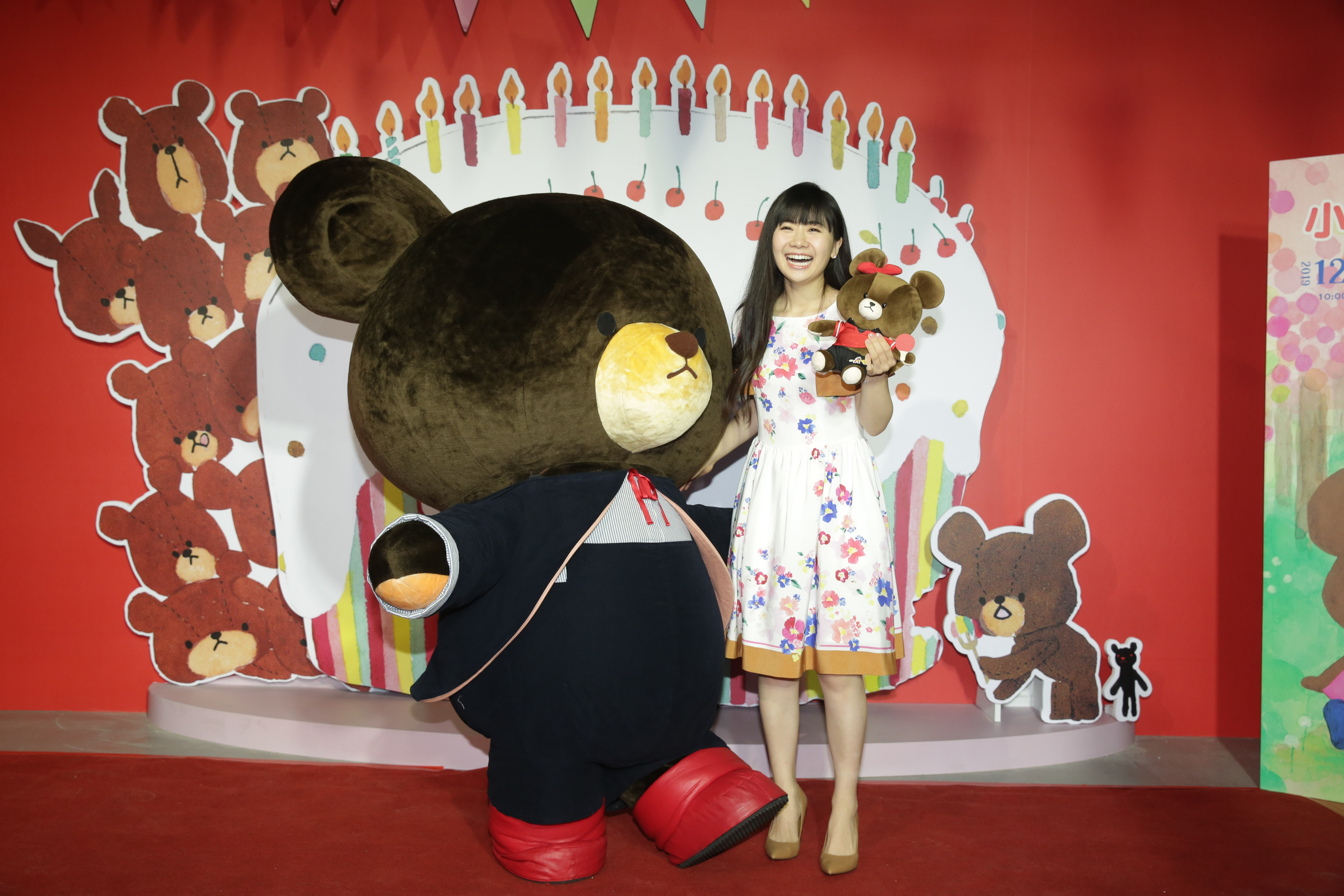 福原愛說自己從大學時就很喜歡小熊學校，知道要在台灣辦展，立刻向經紀人說：「我要去！」