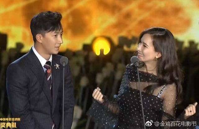 韓庚與盧靖姍兩人因為金雞獎結緣。（翻攝自金雞百花電影節微博）