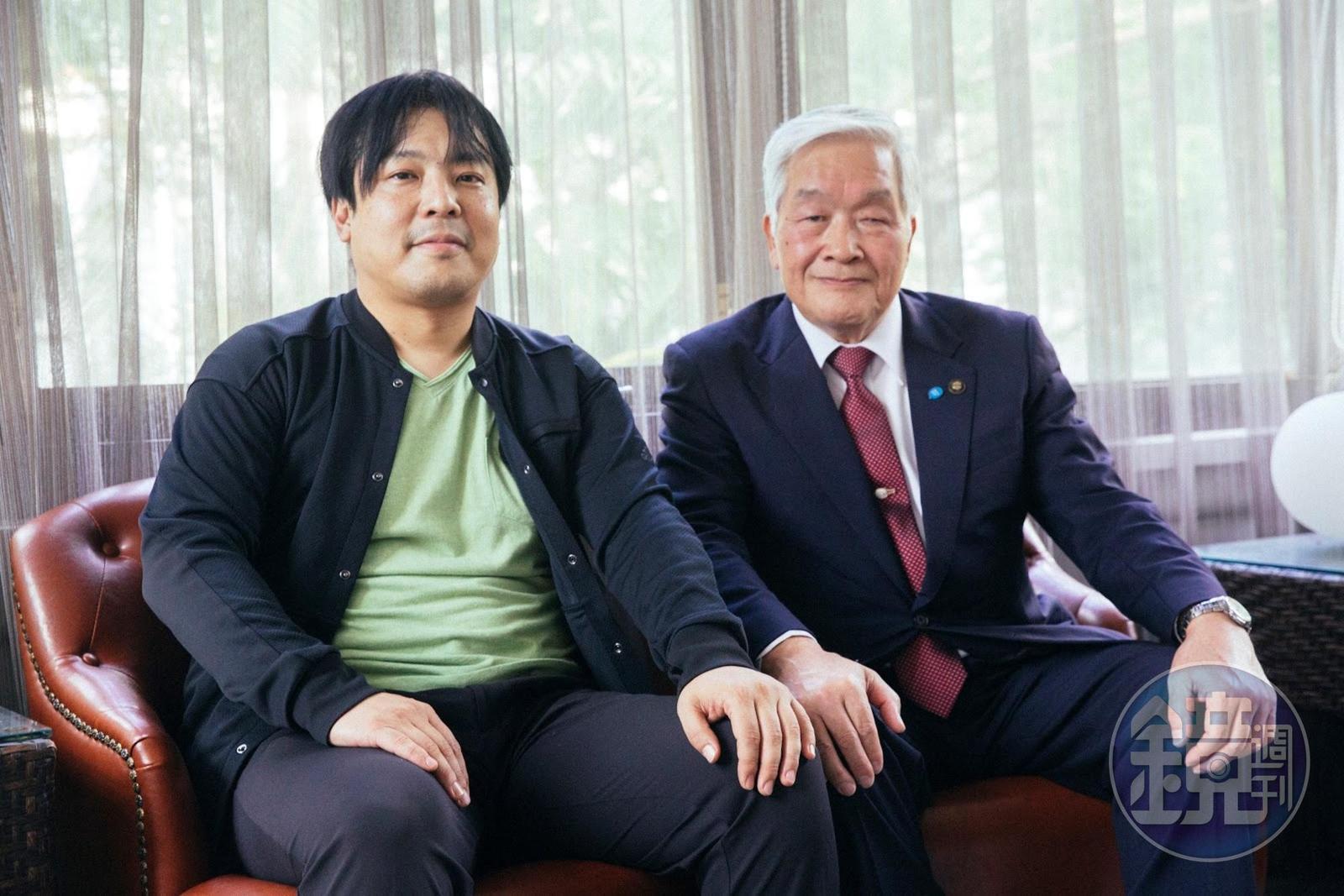 導演大森研一(左)及新居濱市市長石川勝行(右)共同推動《與昨日同行》拍攝,兩人表示合作愉快。