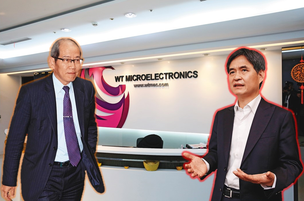 文曄董事長鄭文宗（右）對本刊表示，大聯大被中國國家市場監督管理總局約談，顯示收購案已踩到法律紅線。大聯大董事長黃偉祥（左）出奇招想收購文曄，想不到卻遇對方頑強抵抗。