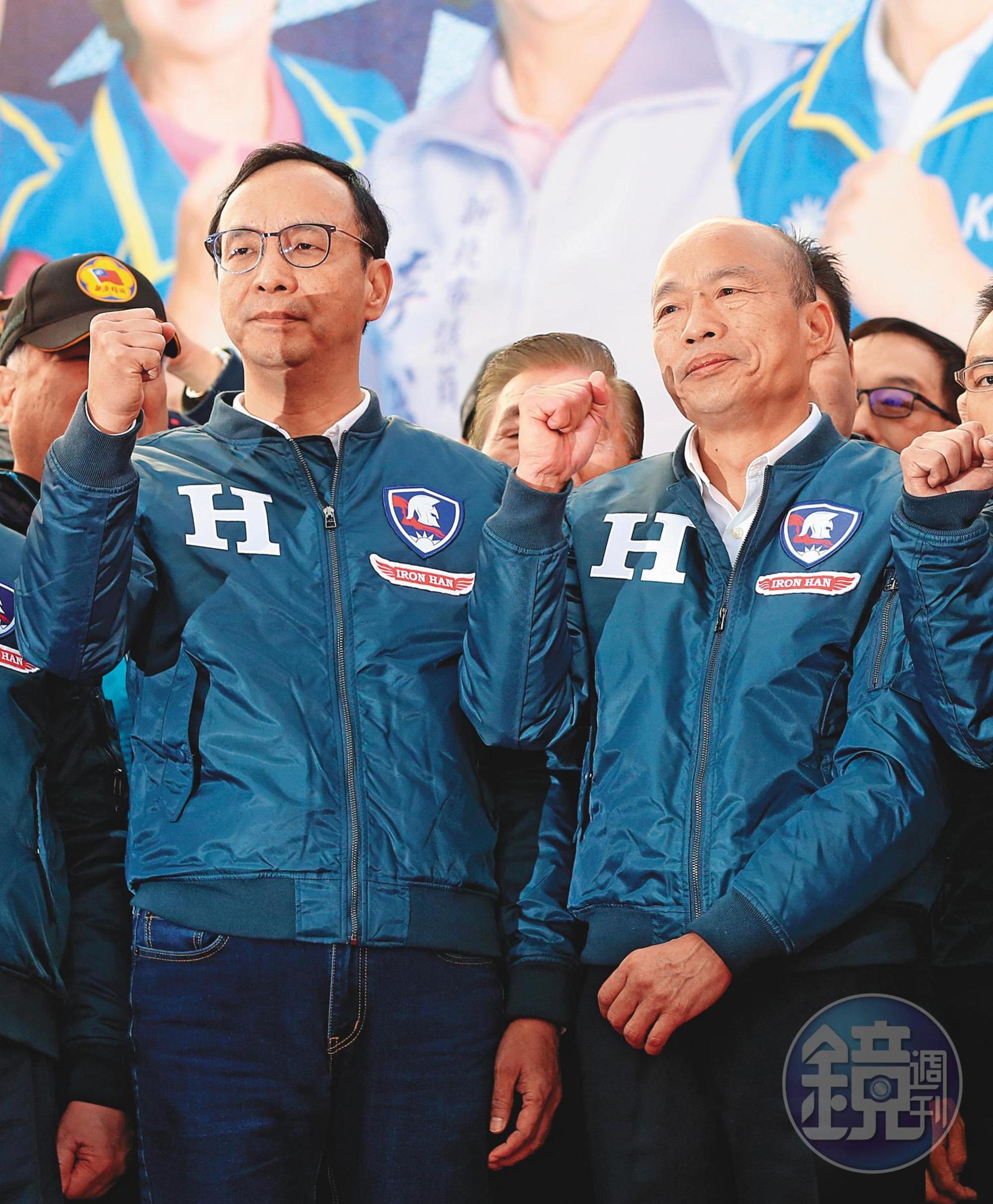 韓營最後選戰關頭,除了號召藍軍歸隊外,也仰賴朱立倫穩固北部票倉。