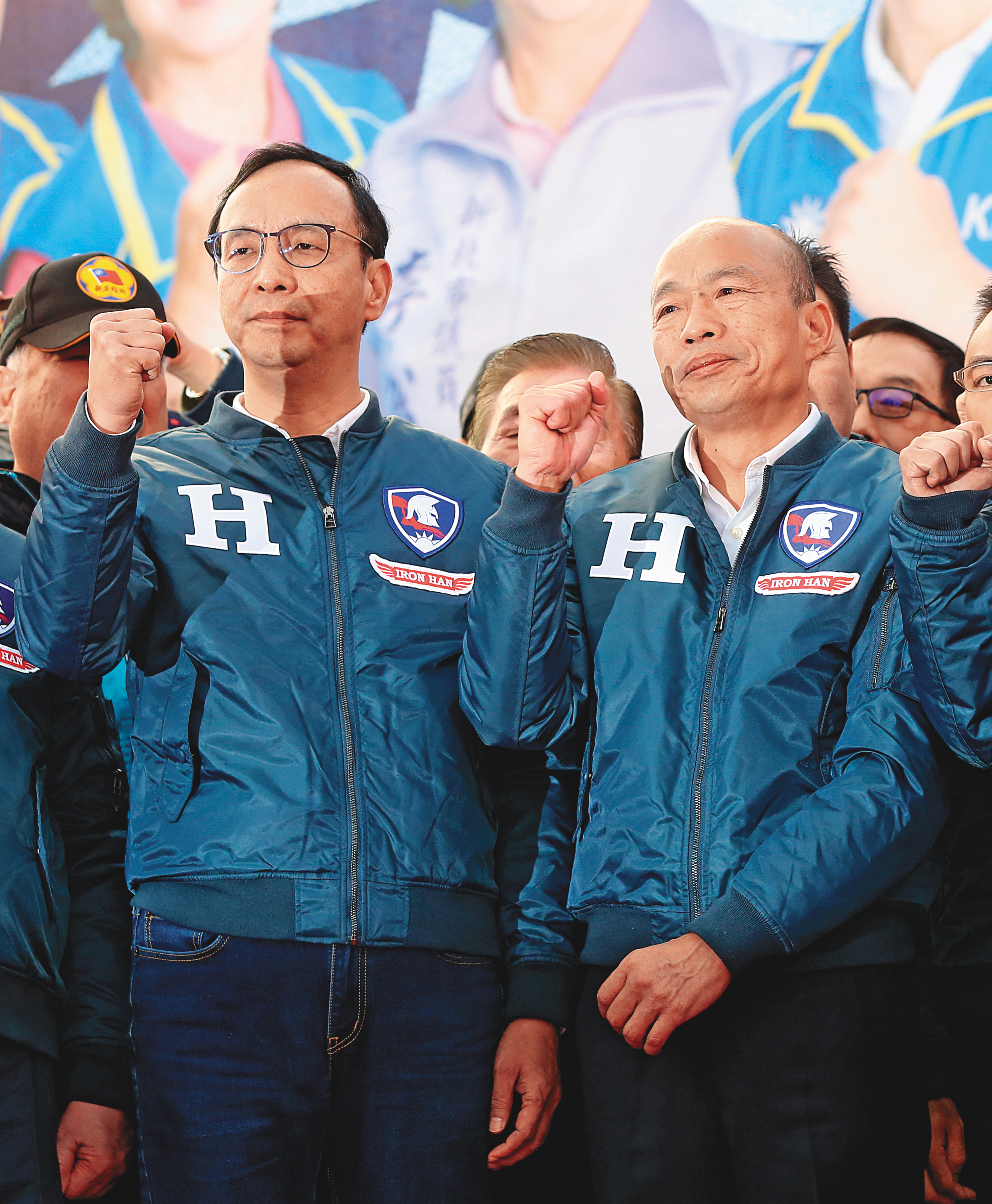 韓營最後選戰關頭,除了號召藍軍歸隊外,也仰賴朱立倫穩固北部票倉。
