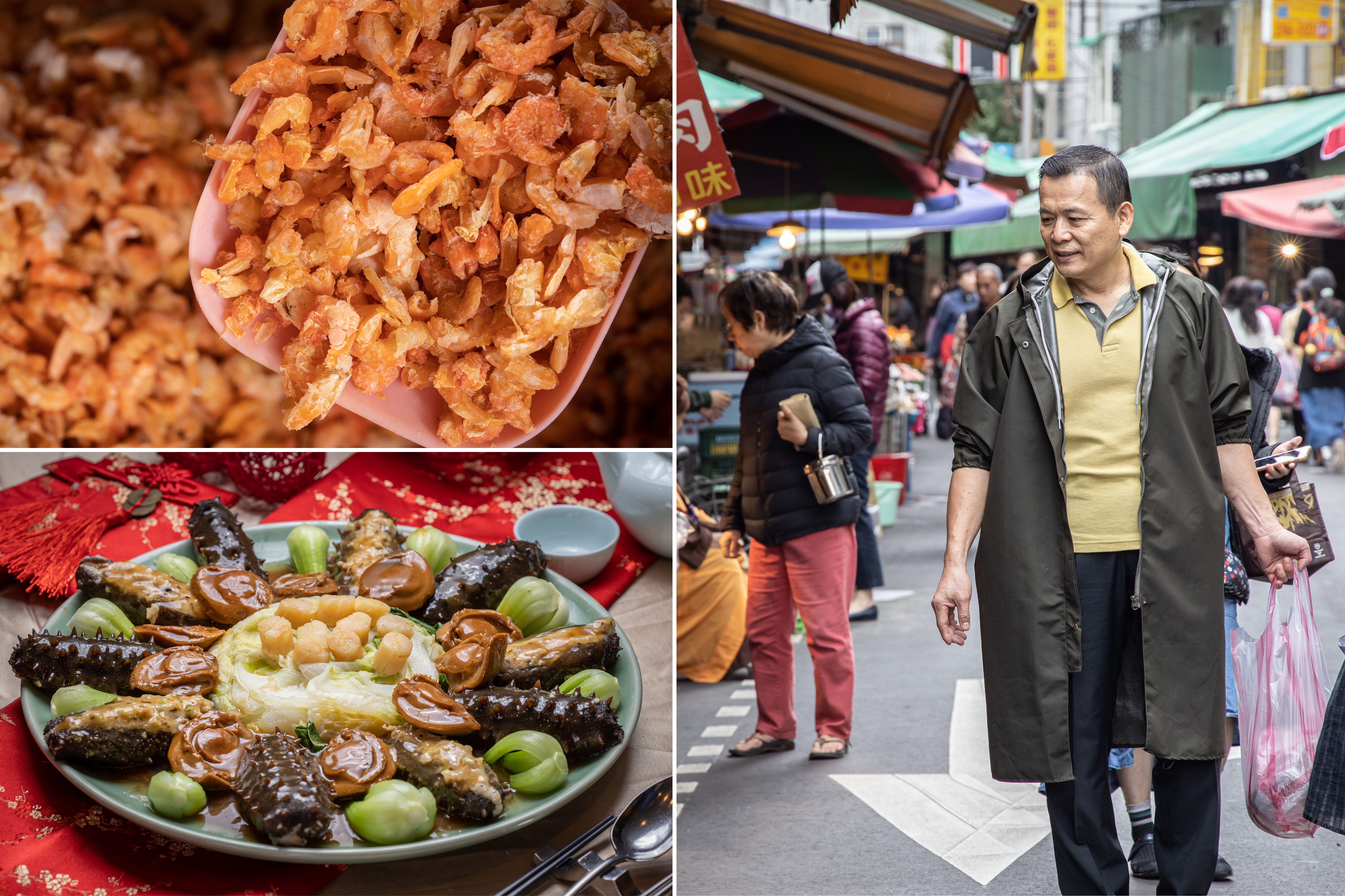 前幾年過年也常在家掌勺的「天香樓」主廚宗哥（楊光宗）趁著過年前帶我們逛市場，搜羅他的心頭好。