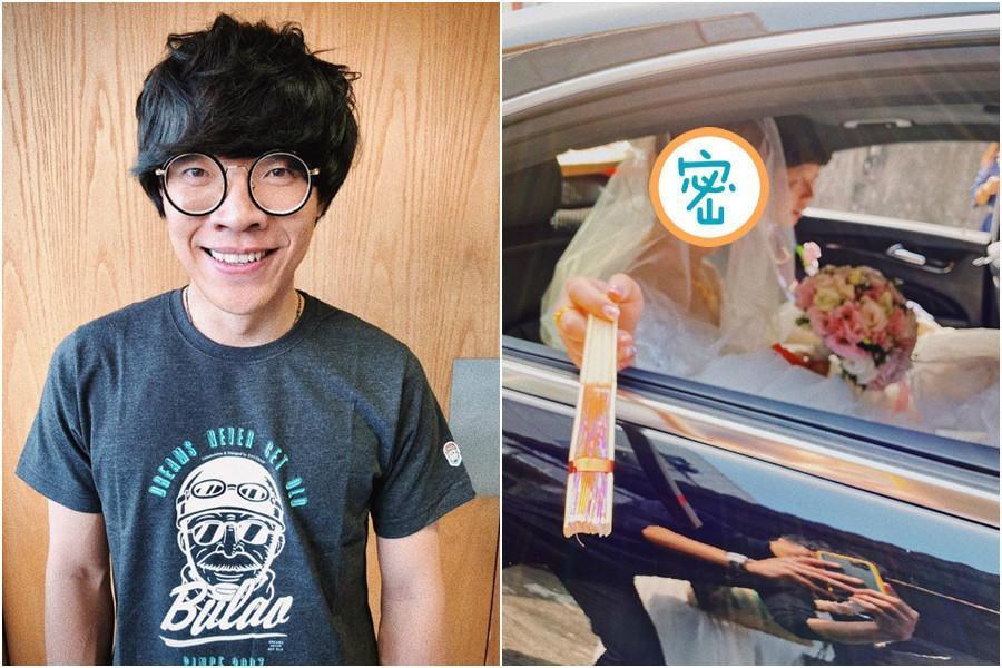 盧廣仲在社群網站po出妹妹出嫁的照片，引起網友驚呼：「太正了」。（翻攝自盧廣仲臉書、IG）