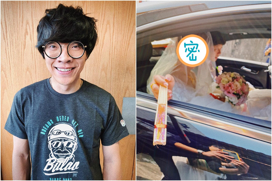 盧廣仲在社群網站po出妹妹出嫁的照片，引起網友驚呼：「太正了」。（翻攝自盧廣仲臉書、IG）