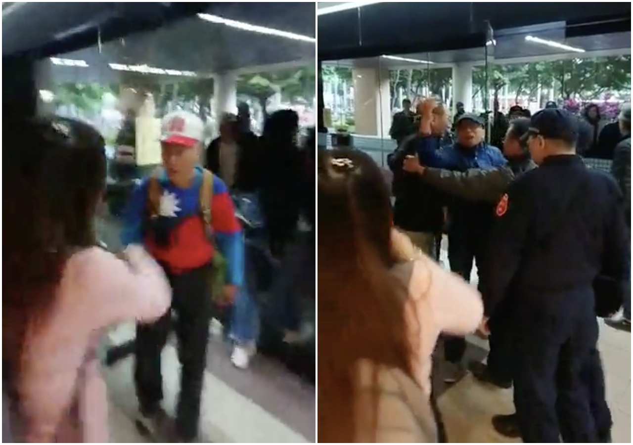 8日韓國瑜造勢晚會使得凱道周遭擠滿了支持者，卻有民眾未配識別證試圖進入附近的台大醫學院上廁所，引發爭議。（翻攝自Chita Tsao臉書）