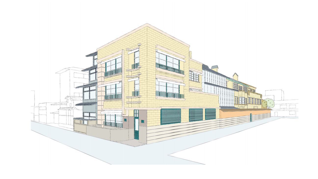任天堂舊本社範圍示意圖。（翻攝自かぶやまProject(仮称)」第1弾プレスリリース）