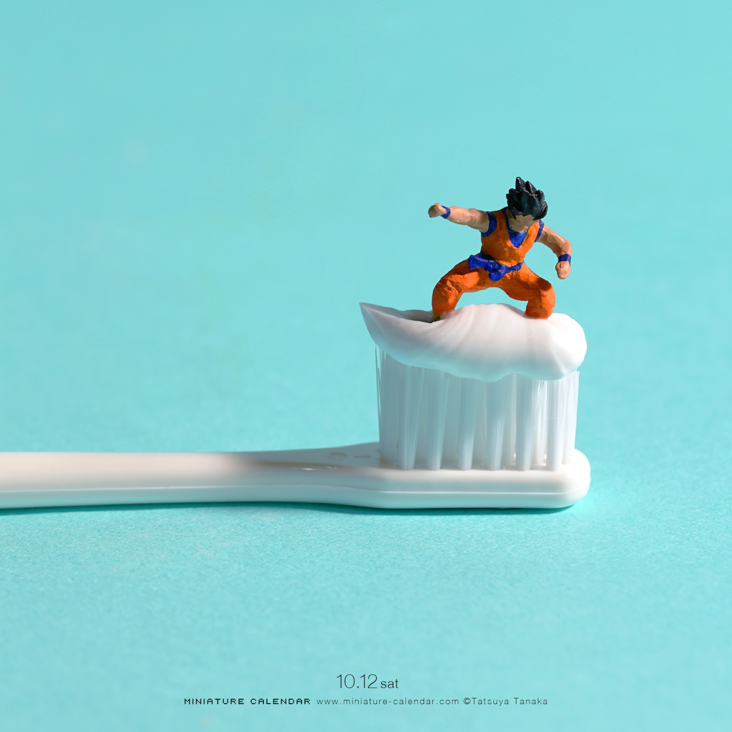悟空與他的筋斗雲。（翻攝自MINIATURE CALENDAR）