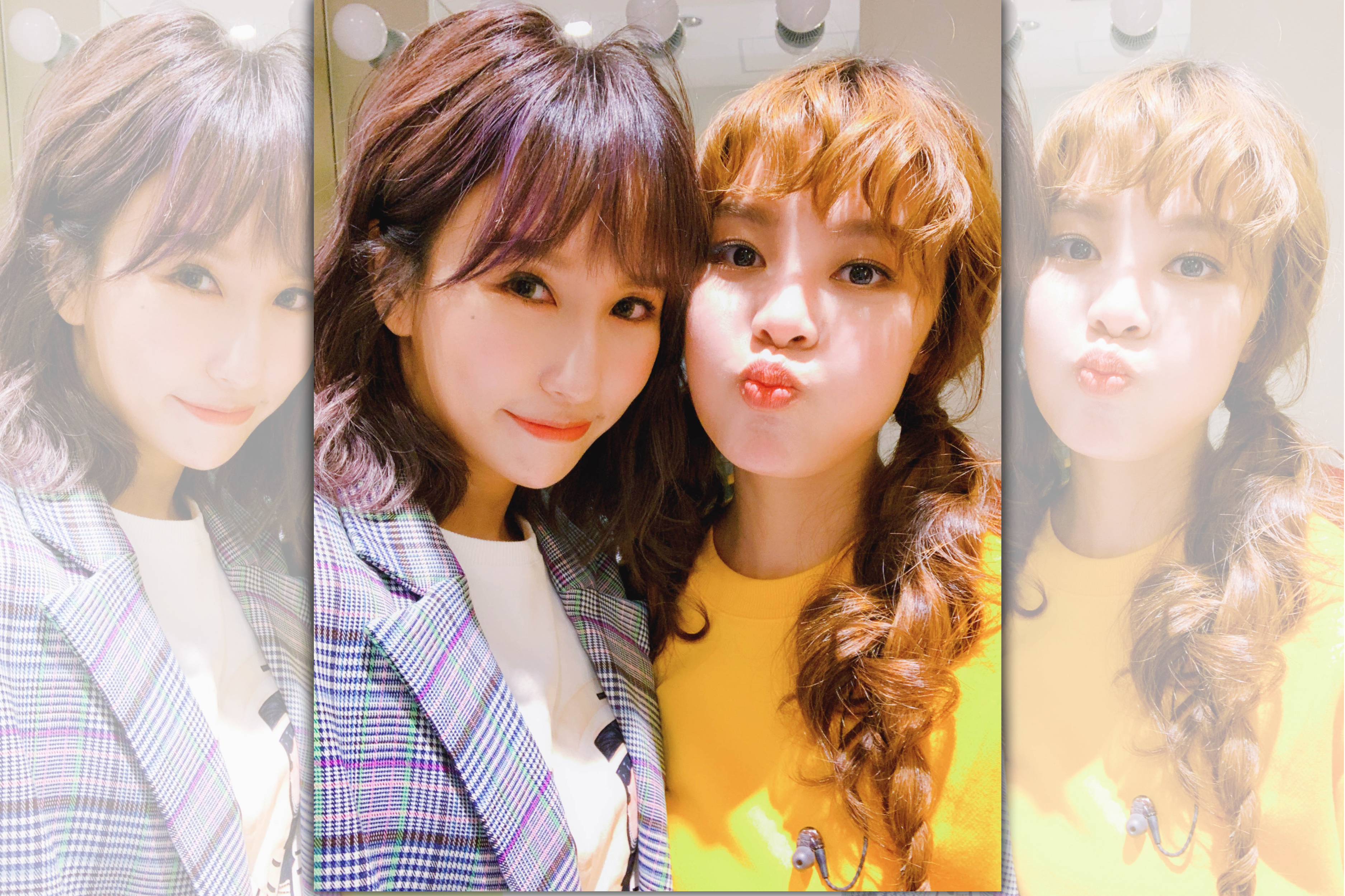 李佳歡（右）與好友潘嘉麗（左）都感冒近一個月未癒。（游手好弦提供）