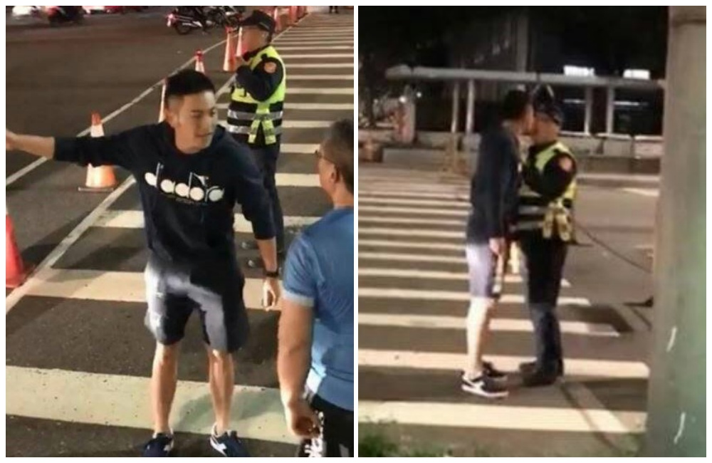 藝人趙駿亞趕赴餐會遇到交管，情緒失控。（翻攝畫面）