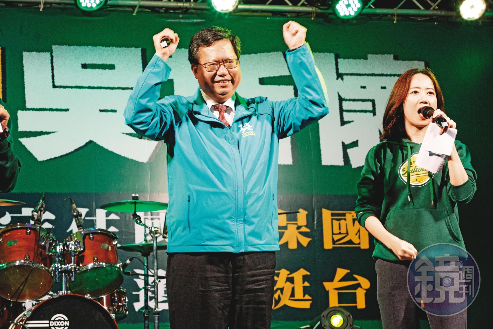 桃園市長鄭文燦全台輔選,累積不少政治聲望,市長任期過半後是否進入中央,外界持續關注。