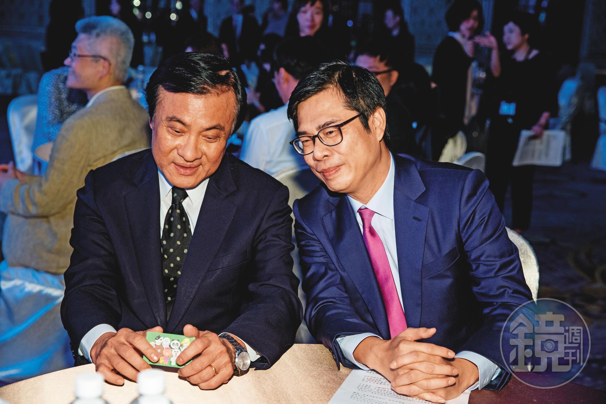 立法院長蘇嘉全(左)與副閣揆陳其邁(右),都曾被點名是可能組閣的人選。