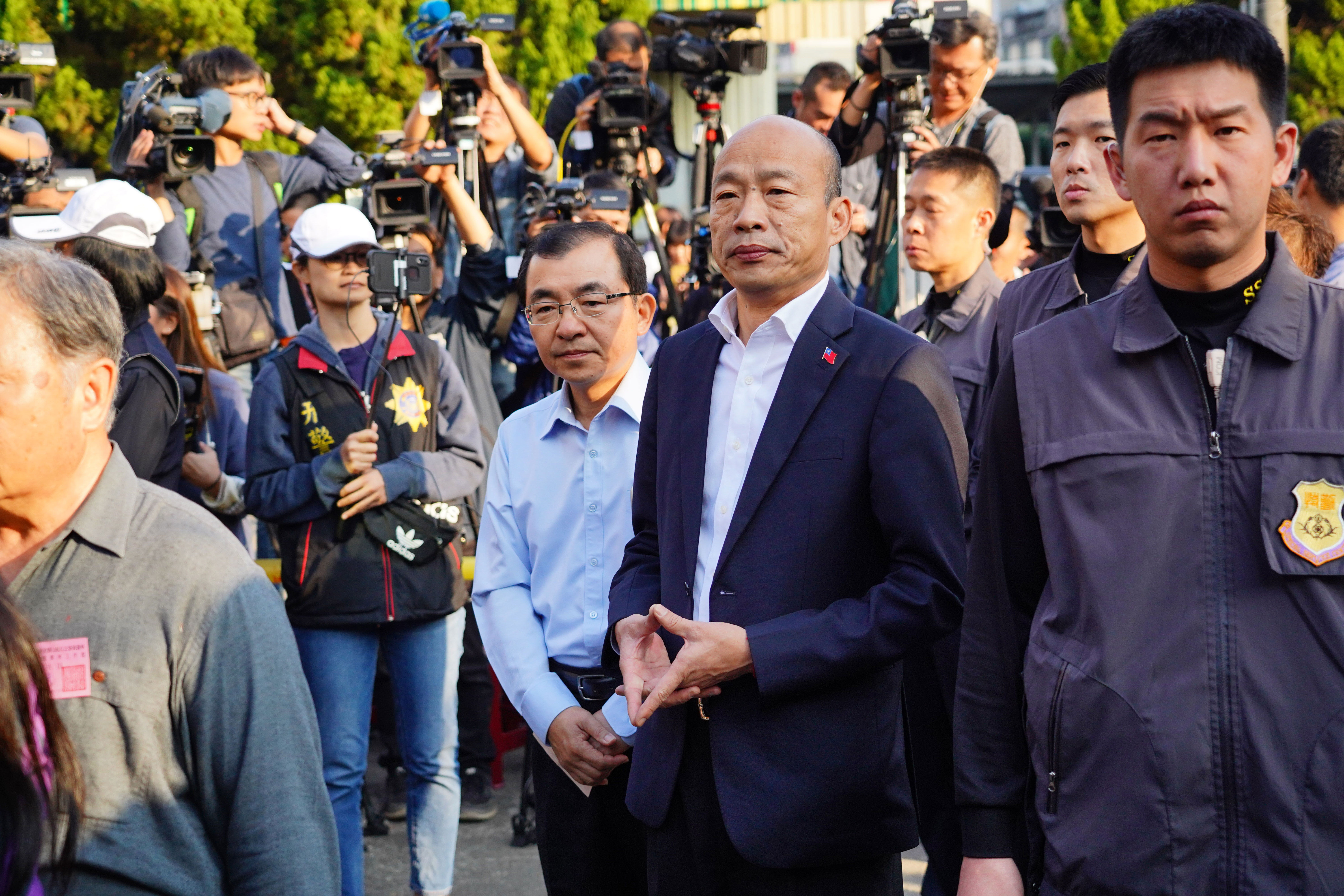 投票日，韓國瑜回到戶籍地高雄市林園區投票。