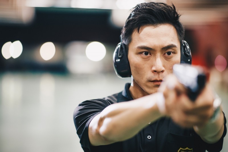 在這次大選期間爆紅的韓國瑜帥氣隨扈林政宏，在個人IG上貼文坦言「終於可好好睡個覺」。（翻攝國安局特勤中心）