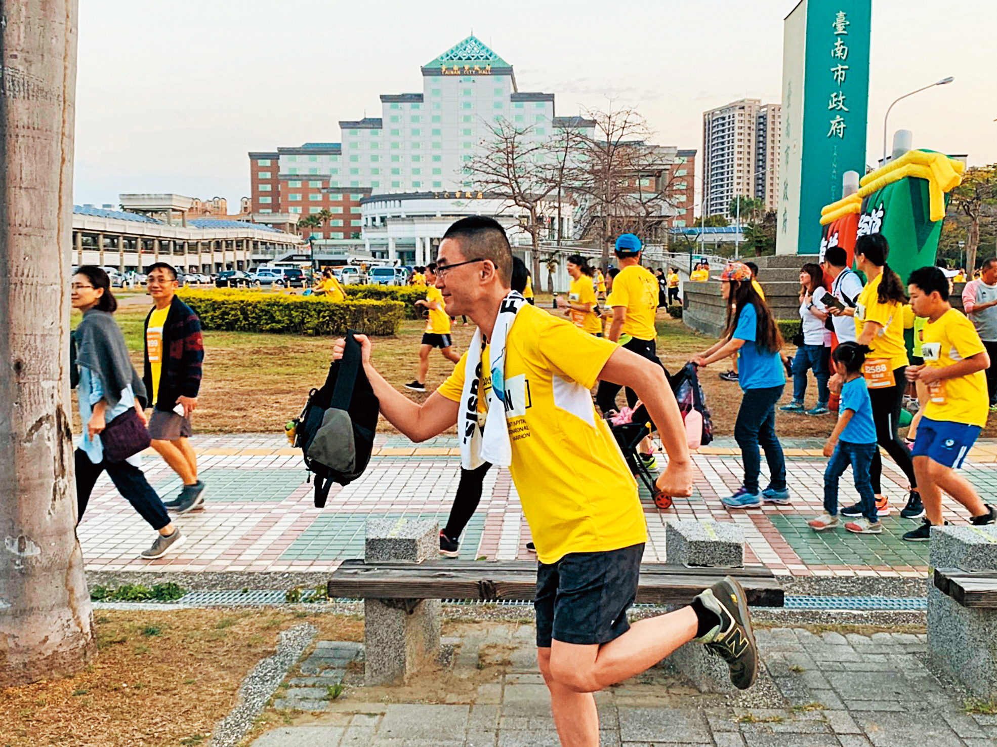 阿部真行在臺南待了6年，也積極參與古都國際馬拉松活動。