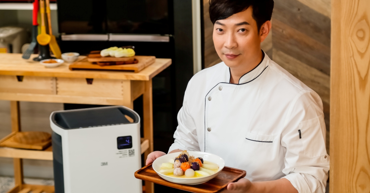 中菜名廚黃景龍「龍師傅」，這回帶來少油少煙的開運料理，提醒大家廚房油煙對身體造成的風險。