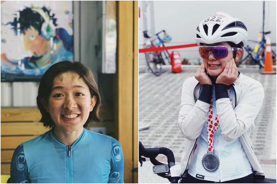 林彥君常在網路上分享騎單車的照片。（翻攝自林彥君 151臉書）